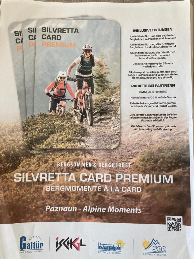 Garni Apart Wallamotta Silvretta Card Premium Betrieb Galtür エクステリア 写真